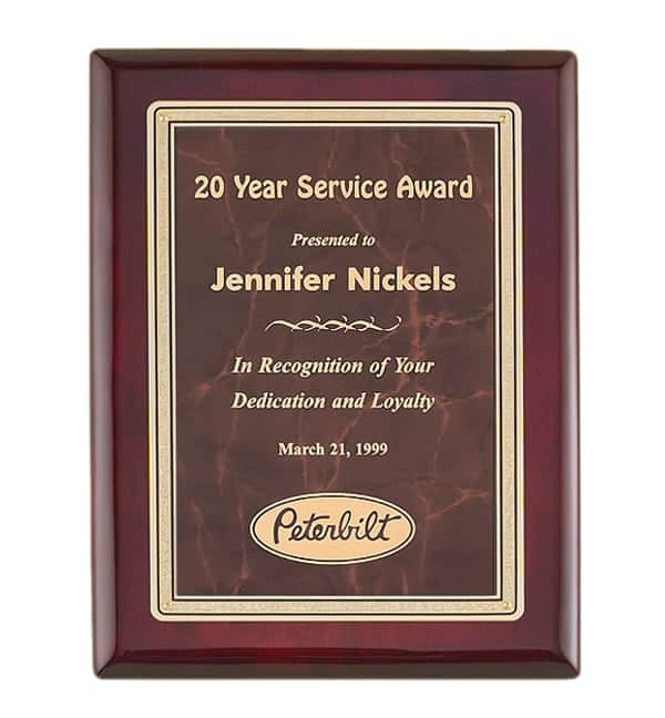 P4145-48 - P4145-48 | Rosewood Plaque with Ruby Marble Plate