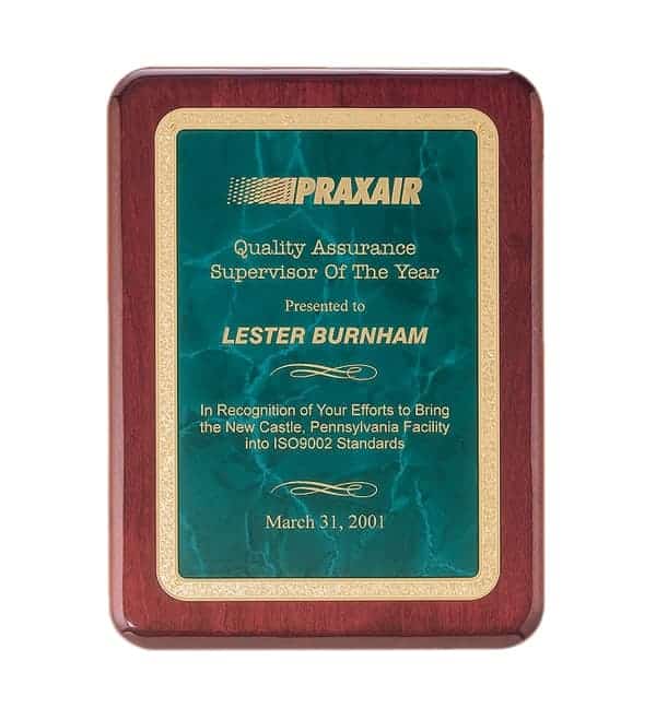 P3736-39 - P3736-39 | Rosewood Plaque with Emerald Marble Plate