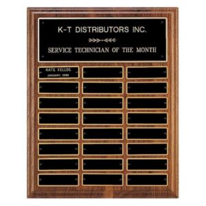 P3304-06 - P3304-06 | Solid Walnut Perpetual Plaque with Brass Plates