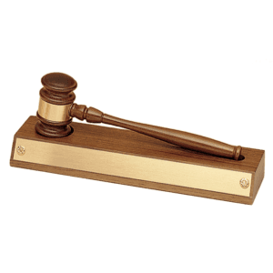 T735 - T735 | Walnut Base with Nameplate & Removable Gavel
