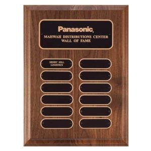 P3620 - P3620 | Solid American Walnut Perpetual Plaque with Oval Engraving Plates