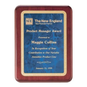 P3728-31 - P3728-31 | Rosewood Plaque with Sapphire Marble Plate