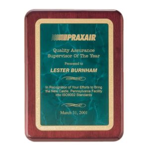 P3736-39 - P3736-39 | Rosewood Plaque with Emerald Marble Plate