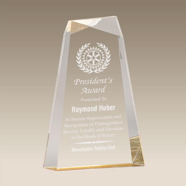 AWG | Acrylic Facet Wedge Award